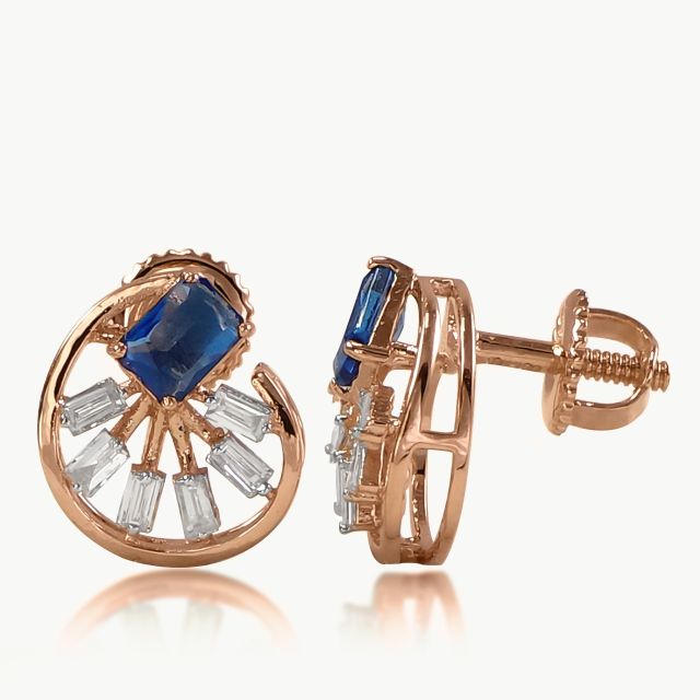Blue Halo Diamond Studs